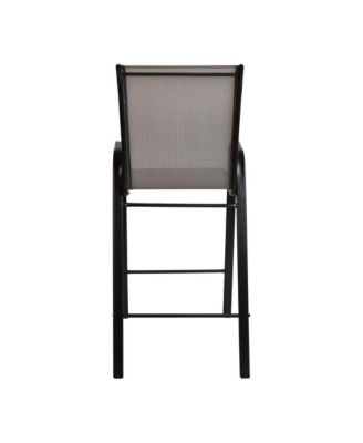 4 Pack Outdoor Barstools With Flex Comfort Material-Patio Stool