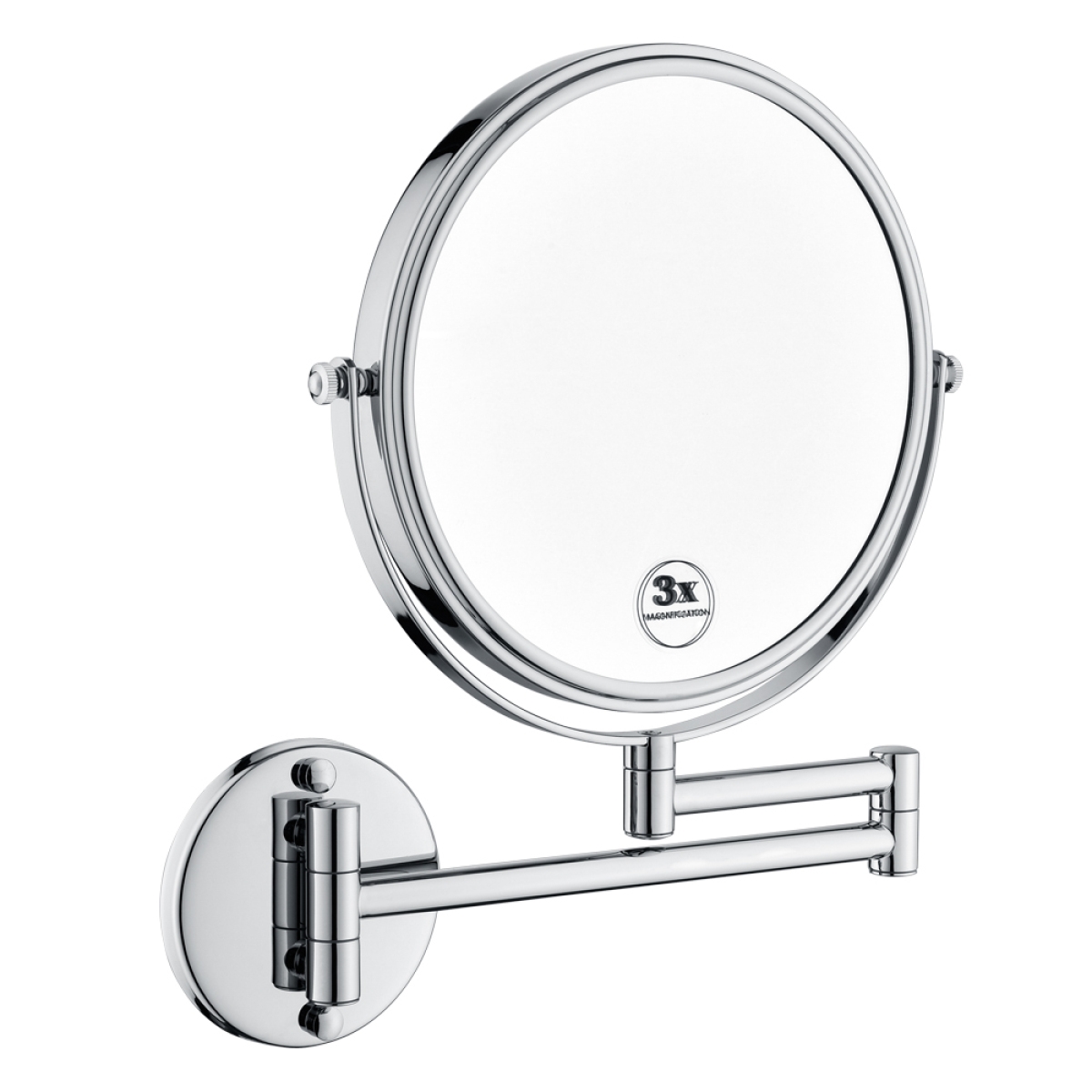 Streamdale Furniture Led Wall Mount Two-Sided Magnifying Makeup Vanity Mirror ExtensionFinish - Chrome
