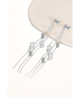 FrostLily Azeztulite Crystal and Bead Drop Earrings
