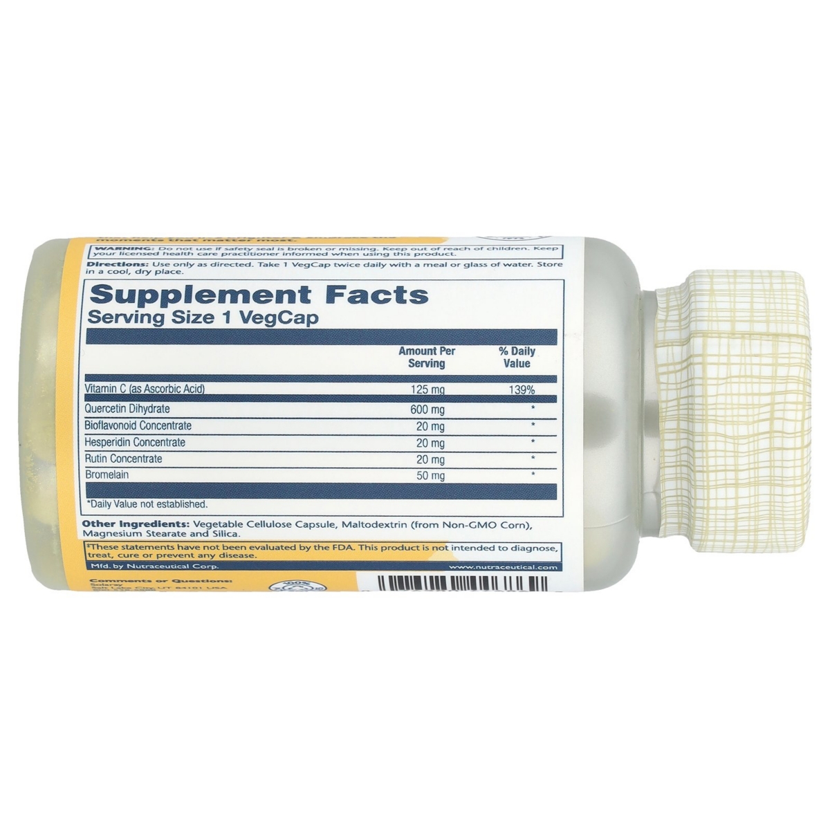 Solaray Mega Quercetin 600 mg - VegCaps - Assorted Pre-pack (See Table 9