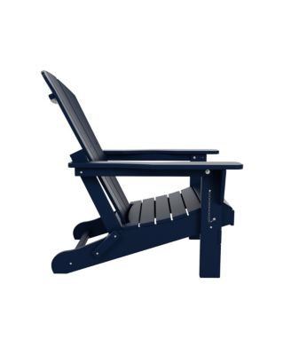 2-Piece Set Outdoor Folding Adirondack Chairs with Side Table