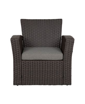 4-Piece Modern Patio Conversation Sofa Set with Cushions