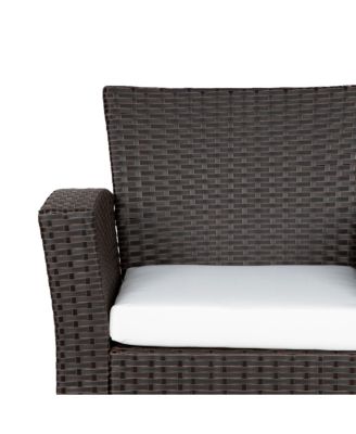 4-Piece Modern Patio Conversation Sofa Set with Cushions