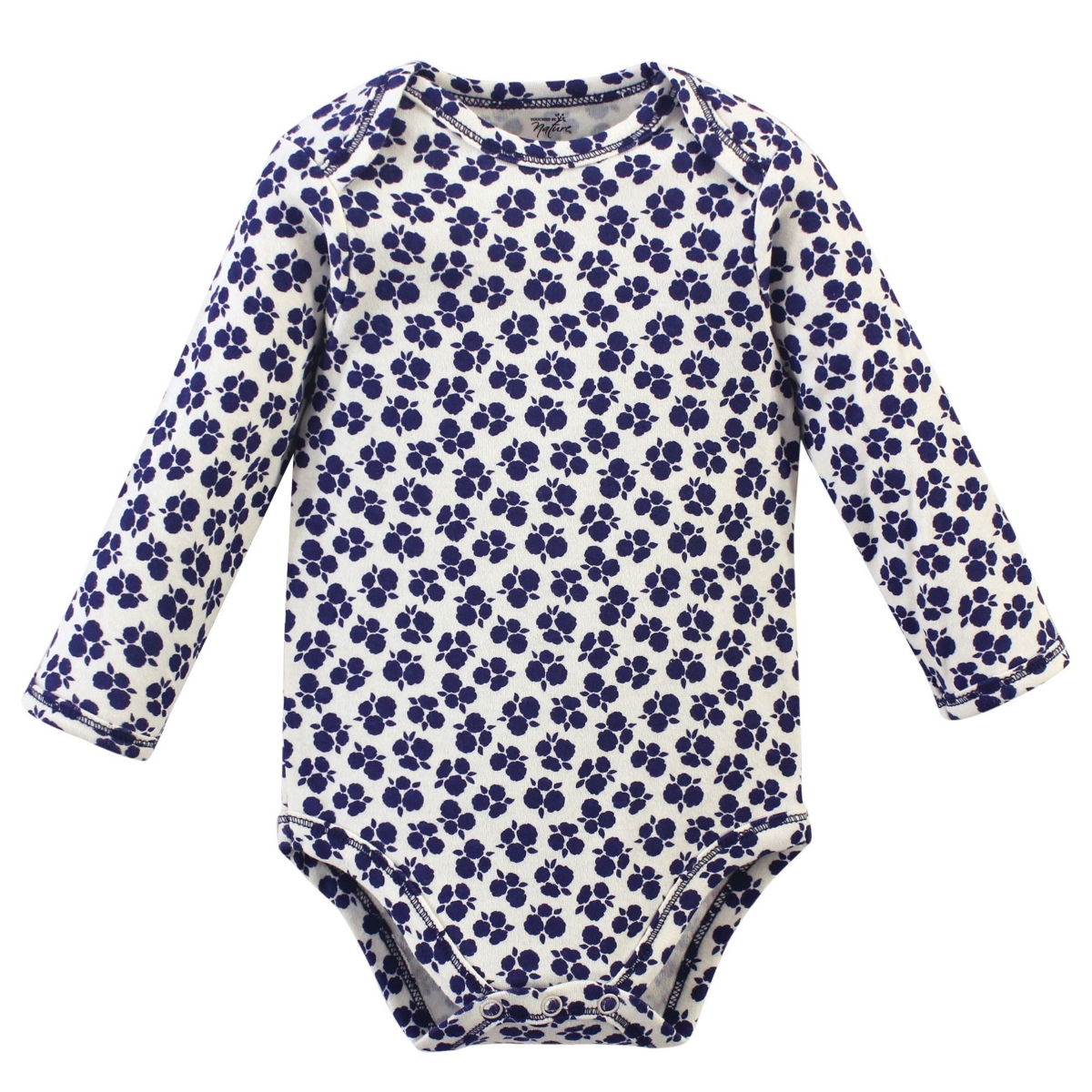 Touched by Nature Baby Girls Baby Organic Cotton Long-Sleeve Bodysuits 5pk,- Blossom