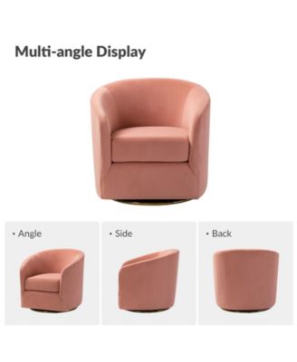 Swivel Accent Chair with Gold Metal Base for Living Room Nursery
