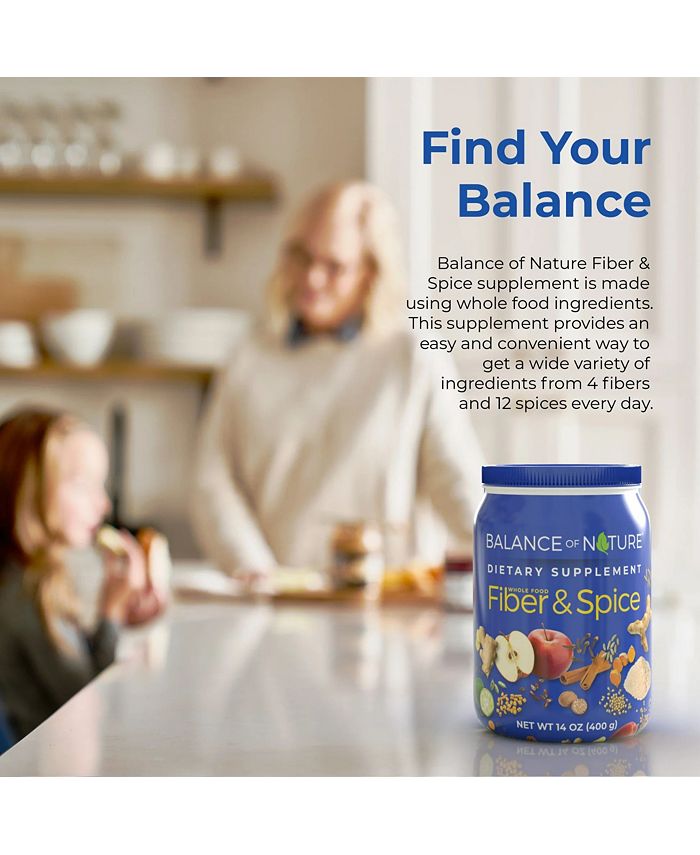 Balance of Nature Fiber & Spice Supports Colon Cleanse, Gut Health