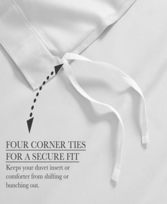 650-TC Egyptian Cotton Solid Luxury 3 Piece Duvet Cover Set, Full/Queen