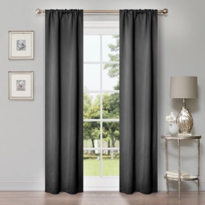 Set of 2 Classic Solid Room Darkening Rod Pocket Curtains, 26" x 84"