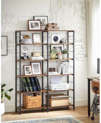 6-tier Bookshelf with X-Bar, Anti-Tip Kit