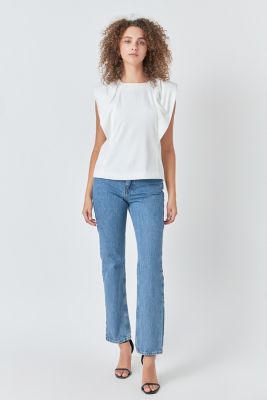 Women's Sleeveless Pleated Top