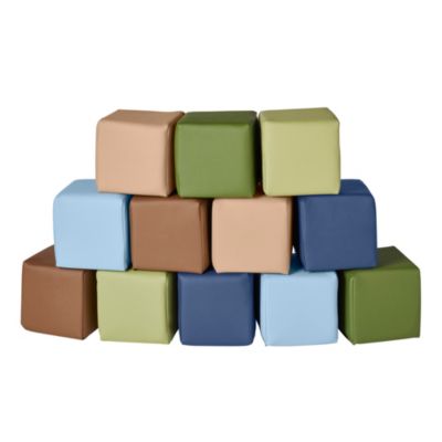 SoftZone Patchwork Toddler Blocks, Assorted, 12-Piece