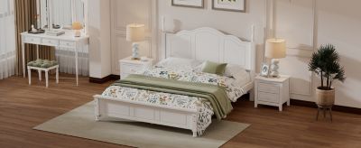 Streamdale White 3-Pc Queen Bed and Nightstands Set