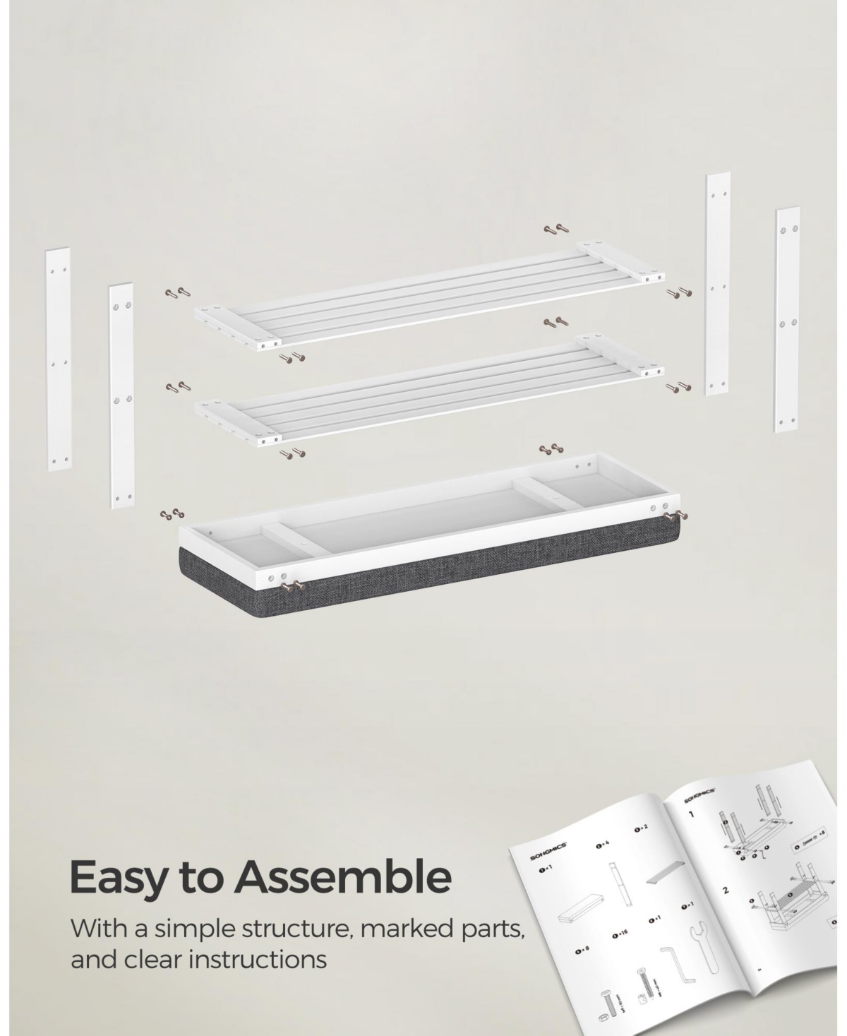 Slickblue 2-tier Shoe Rack, Stable Shoe Organizer For Entryway, Living Room
