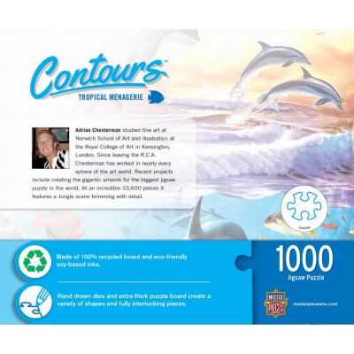 MasterPieces Contours - Tropical Menagerie 1000 Piece Shaped Puzzle