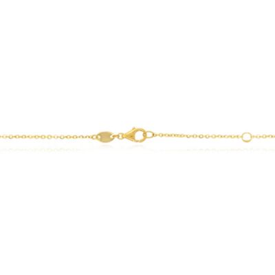 Large Onyx Clover Necklace 14K Yellow Gold