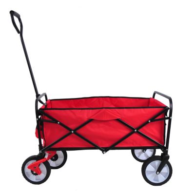 Streamdale Folding Wagon Garden Shopping Beach Cart (Red)