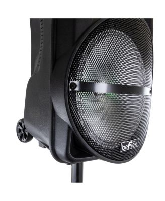 12 Inch Bluetooth Rechargeable Portable PA Party Speaker with Reactive LED Lights and Stand