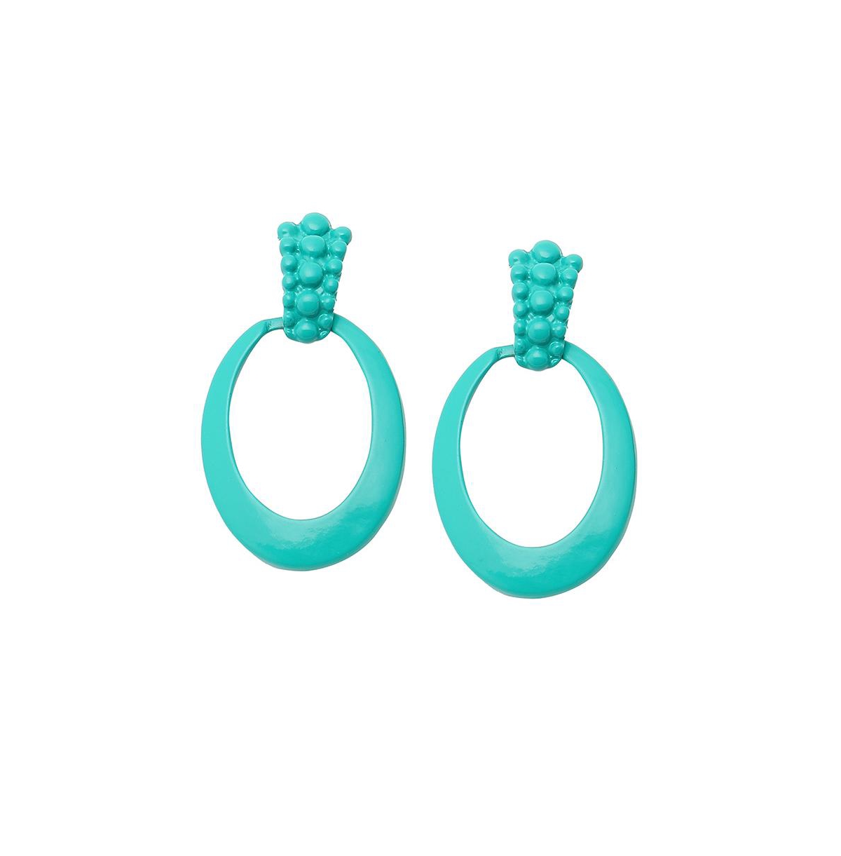 Women's Pink Halo Drop Earrings - Green