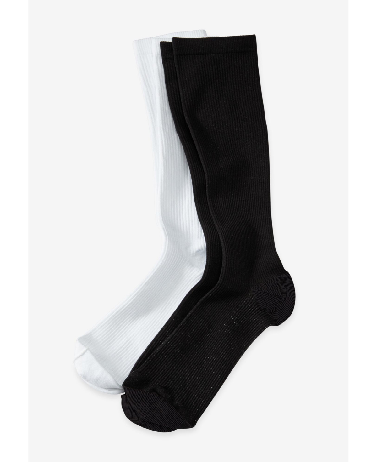 KingSize Men's Over-The-Calf Compression Silver Socks
