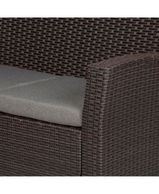 4-Piece Modern Patio Conversation Sofa Set with Cushions