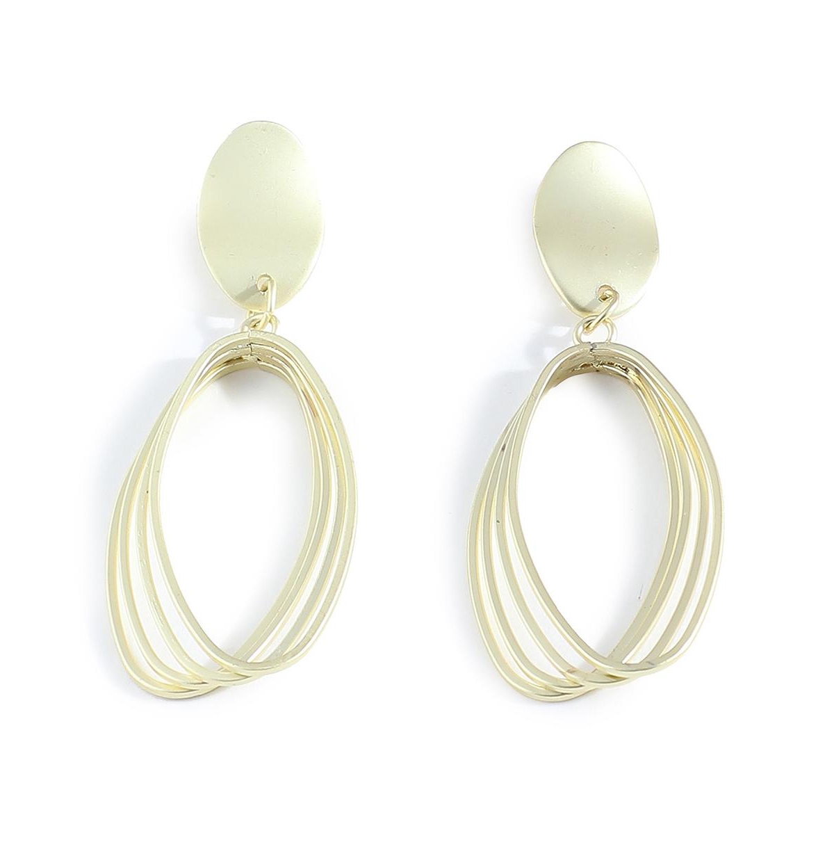 Women's Gold Metallic Drop Earrings - Gold