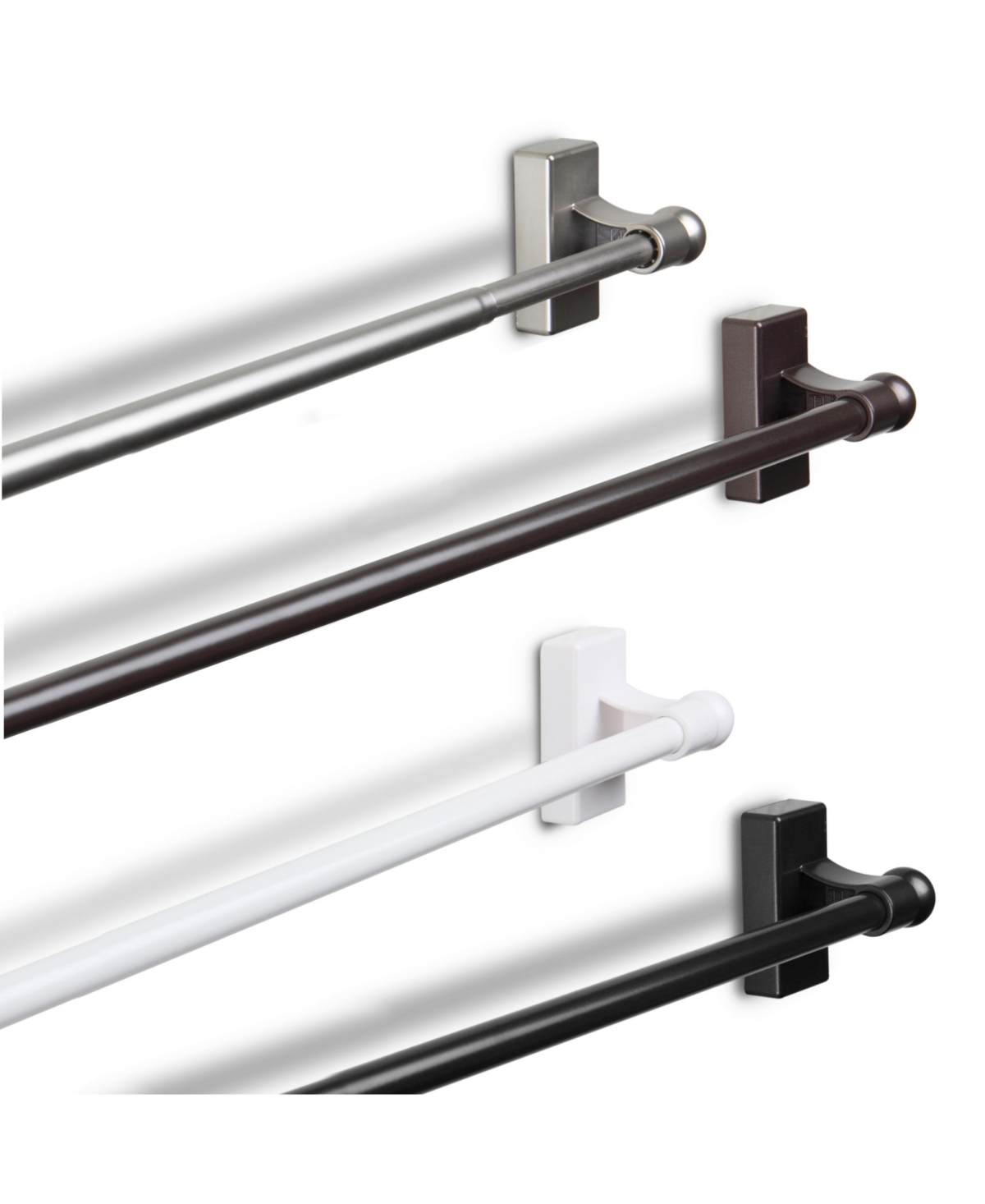 7/16" Magnetic Rod 48-84 Inches - Satin nickel