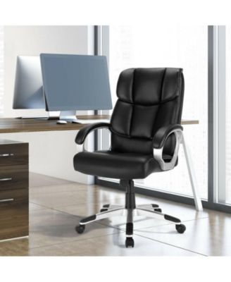 Big and Tall Adjustable High Back Leather Executive Computer Desk Chair