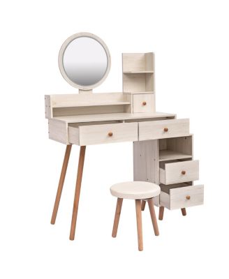 Stylish Vanity Table Set with LED Mirror