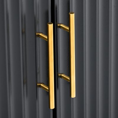 Modern Accent Cabinet with Metal Handles