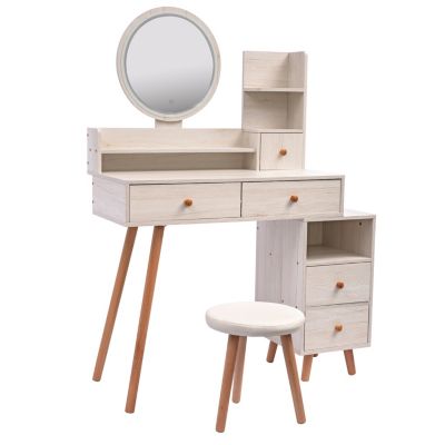 Stylish Vanity Table Set with LED Mirror