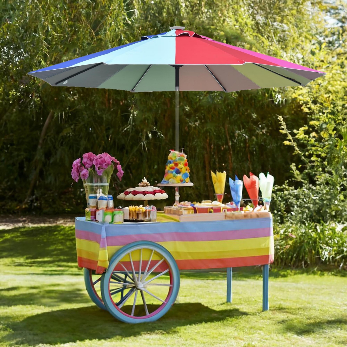 Yescom 8ft Universal Replacement Umbrella Canopy Top Cover Patio Beach