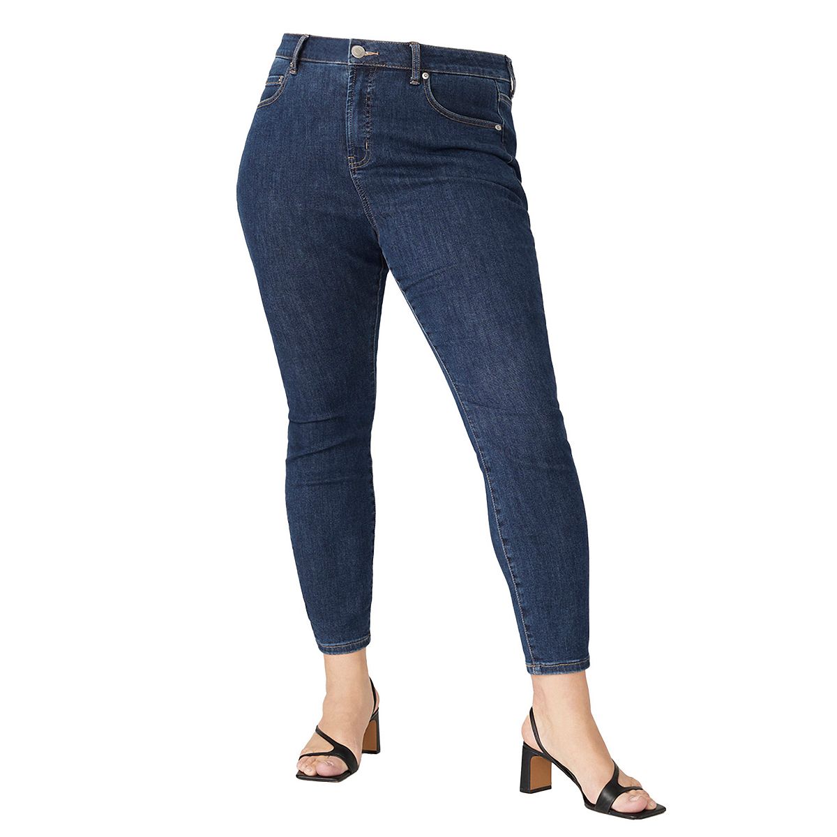 ELOQUII Women's The Morgan Super Stretch Skinny Leg Jean view 1 — MAYCSS fashion products