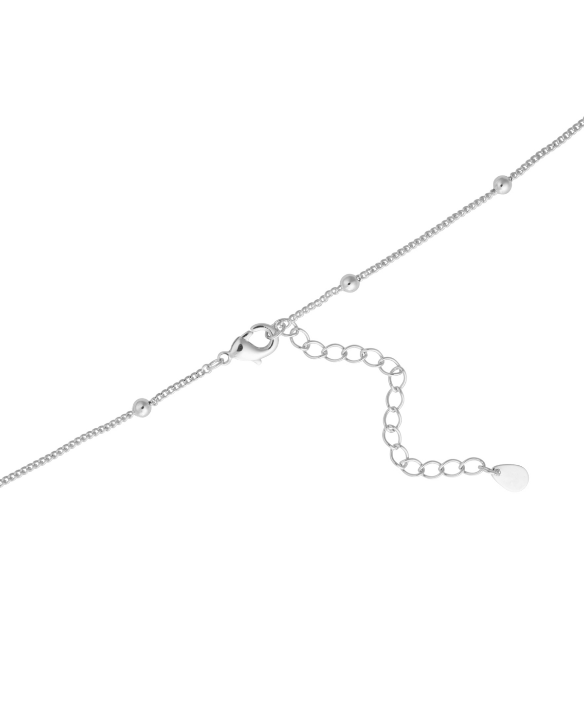 MACY'S AURORA BOREALIS OR MYSTIC QUARTZ SILVER PLATED CUT-OUT STARS HALF MOON NECKLACE 
