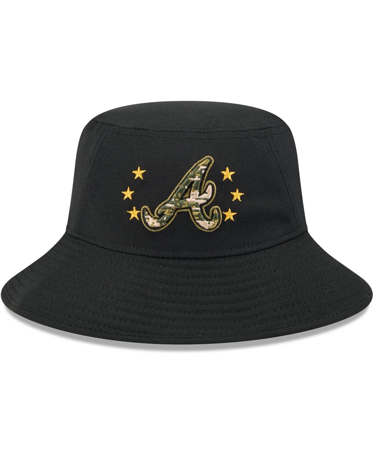 Shop New Era Men's Black Atlanta Braves 2024 Armed Forces Day Bucket Hat