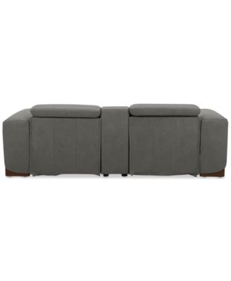 Lovro 3-Pc. Leather Sofa with 2 Power Motion Chairs & 1 Console
