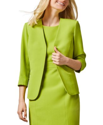 Kasper Petite Stretch Crepe Collarless Open Front Jacket Macy s