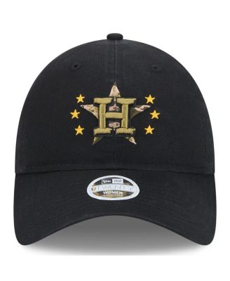 Women's Black Houston Astros 2024 Armed Forces Day 9TWENTY Adjustable Hat