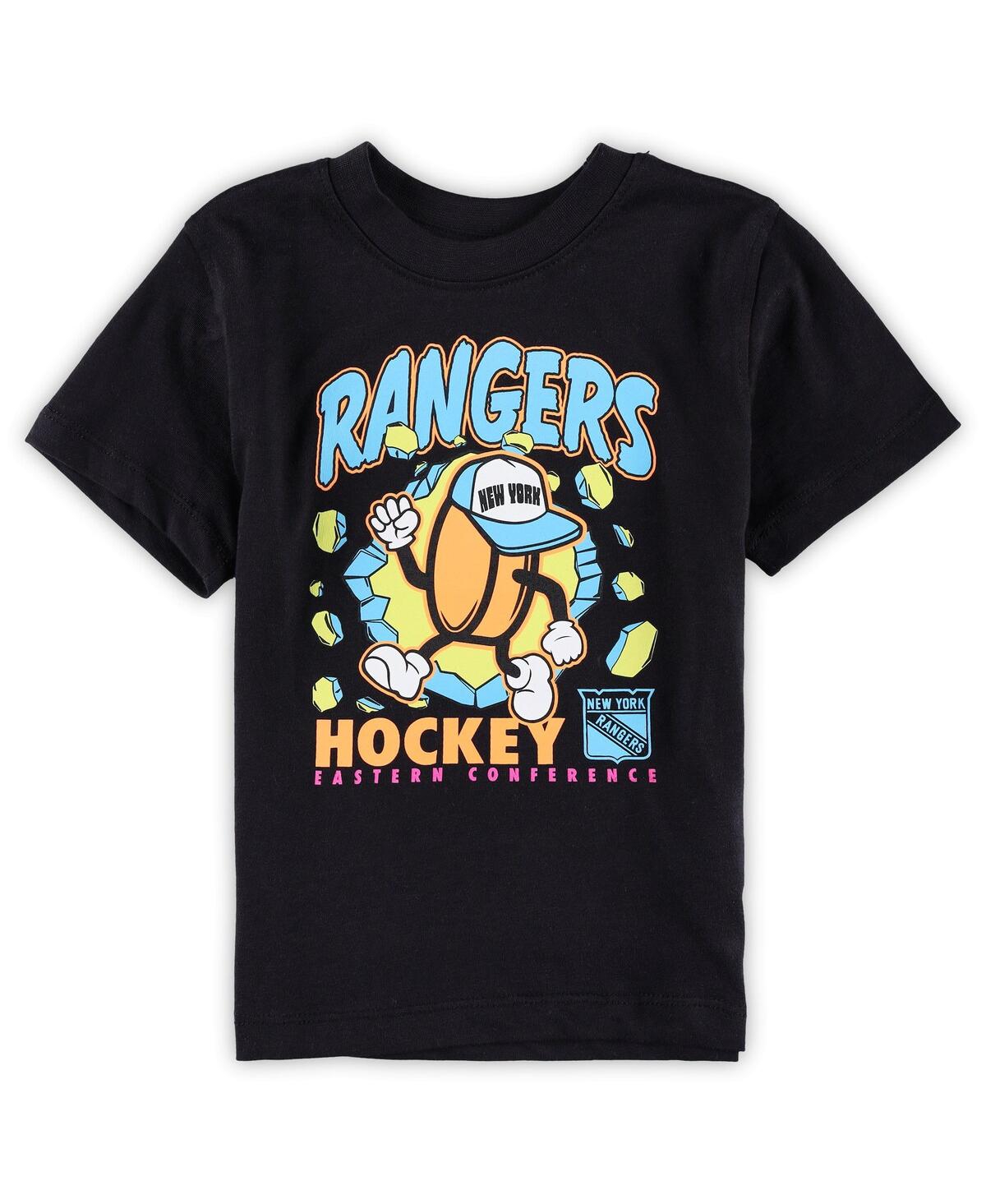 Outerstuff Toddler Black New York Rangers Break Through T-shirt