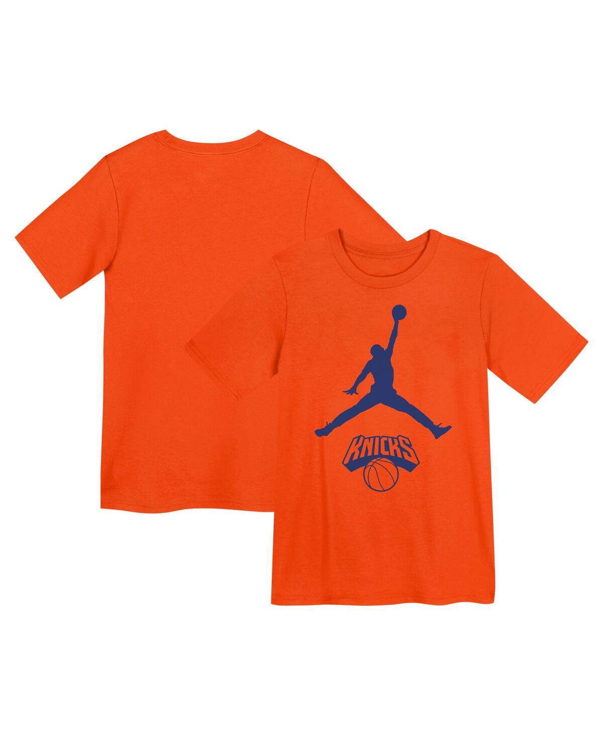 Preschool Orange New York Knicks Essential Jumpman T-Shirt - Orange