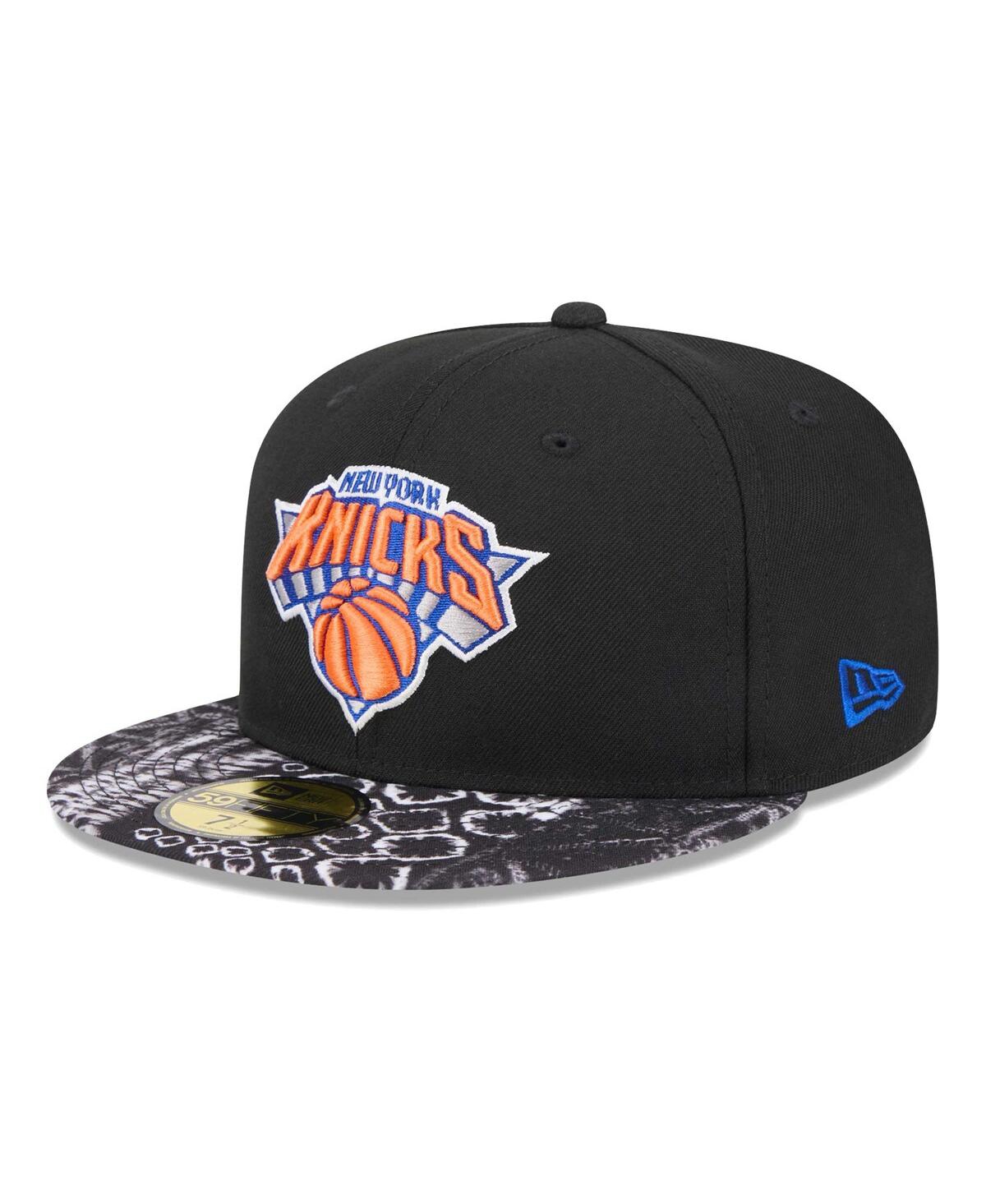 Men's Black New York Knicks Coral Reef Visor 59FIFTY Fitted Hat - Black