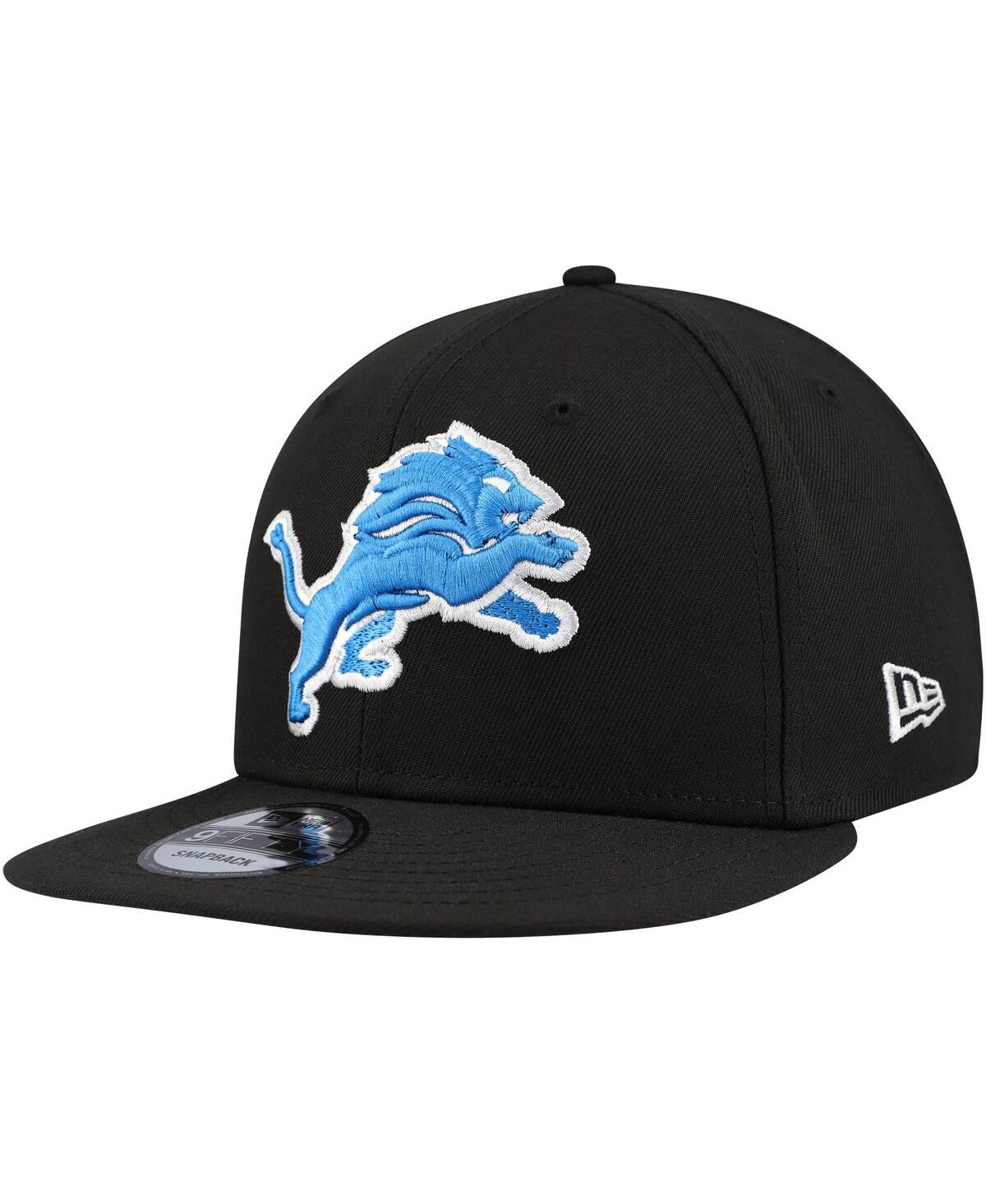 Мужская черная бейсболка Detroit Lions Basic 9FIFTY Snapback