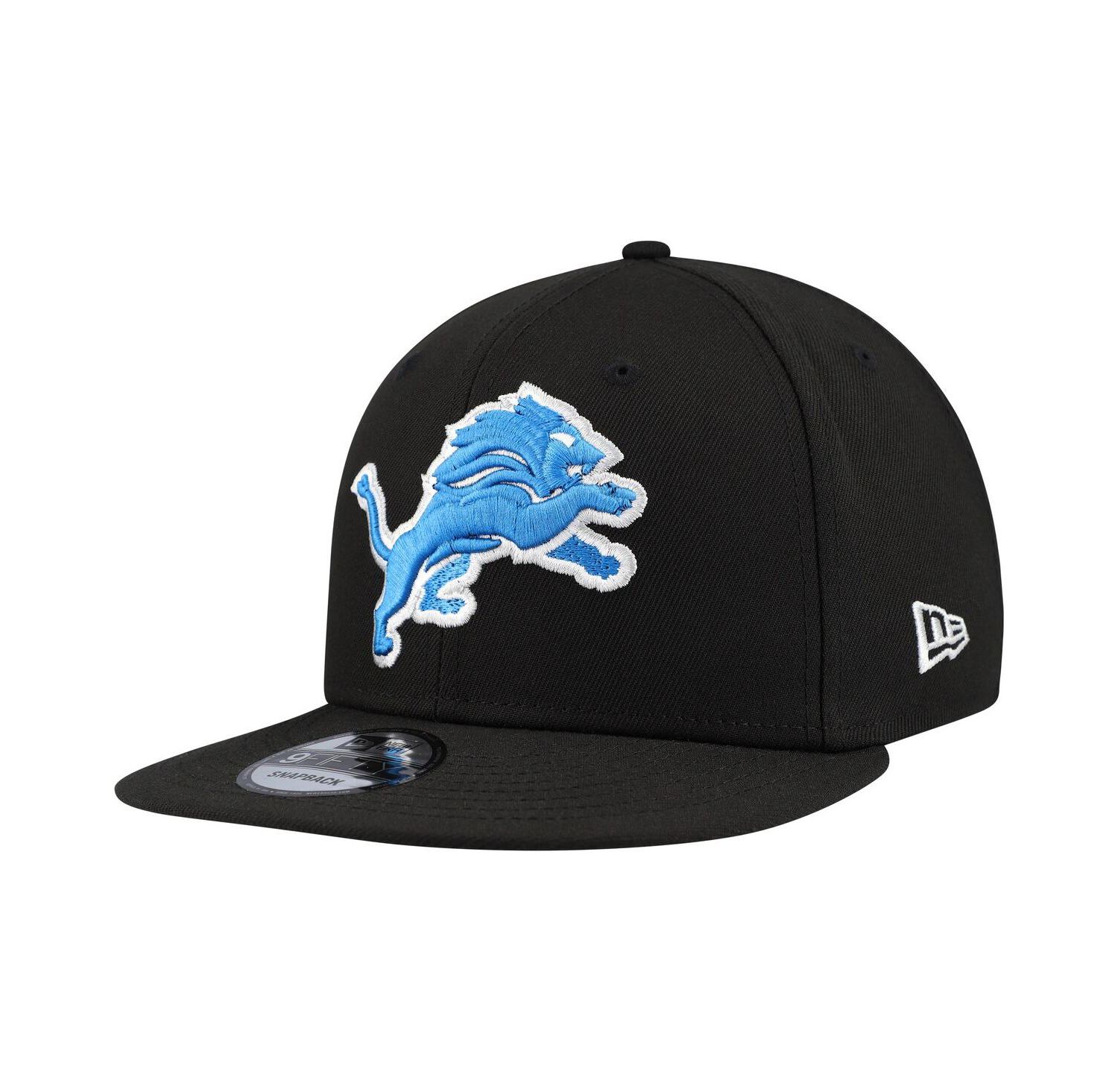Men's Black Detroit Lions Basic 9FIFTY Snapback Hat