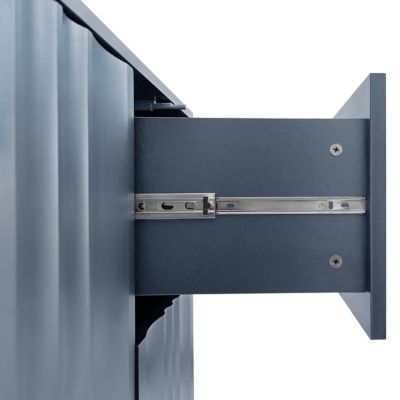 Wave Pattern Storage Cabinet, 2 Doors, 2 Drawers