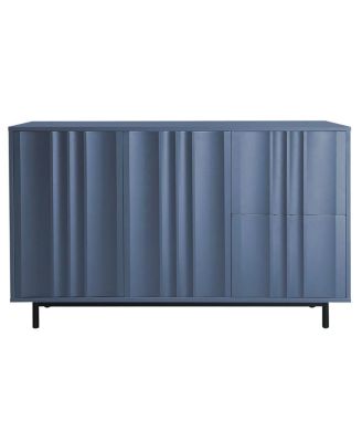 Wave Pattern Storage Cabinet, 2 Doors, 2 Drawers