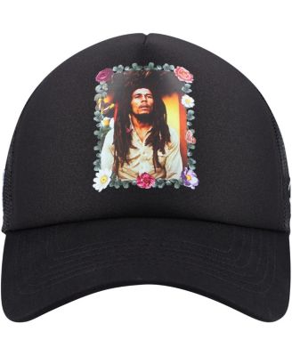 Men's and Women's Black Bob Marley Everlasting Adjustable Trucker Hat