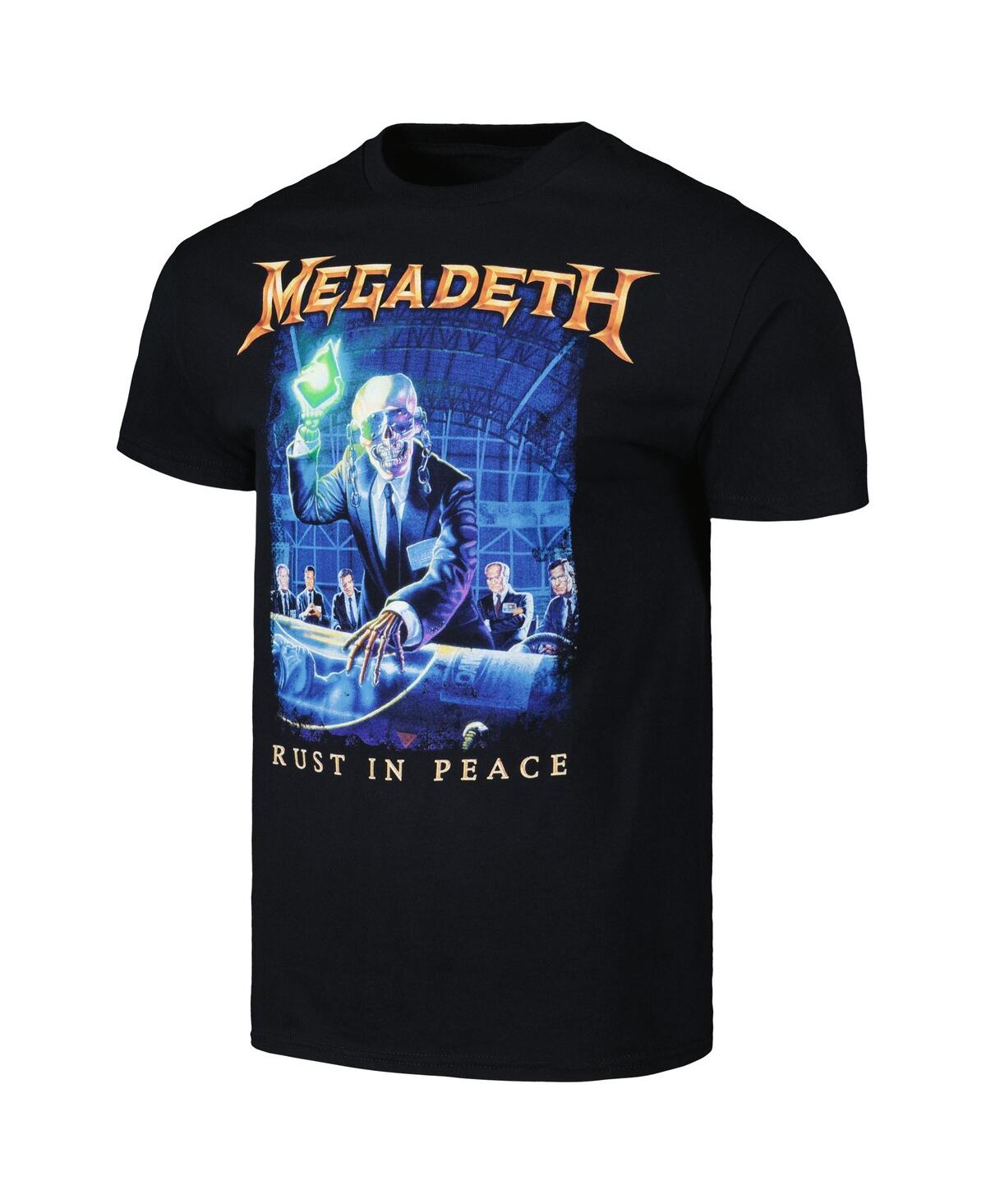 Shop Manhead Merch Unisex Black Megadeth Rust In Peace T-shirt