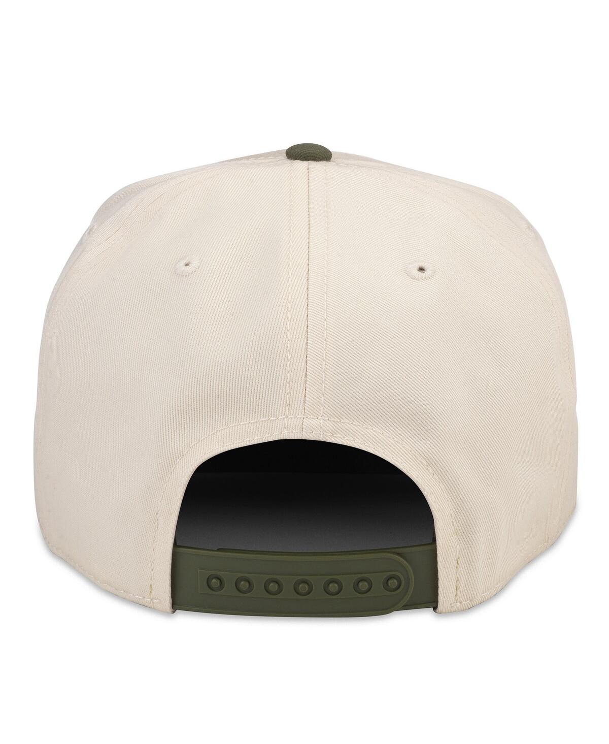 American Needle Men'sSmokey the Bear Club Captain Adjustable Hat - Natural, Green