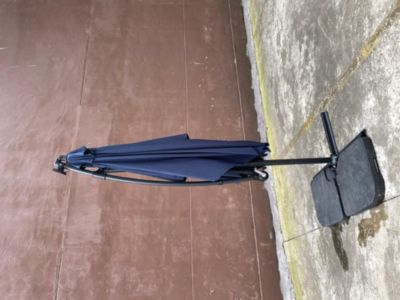 Streamdale Solar Powered LED Patio Umbrella with Crank & Base