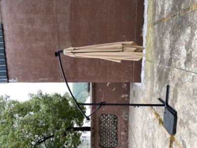 Streamdale Solar Powered LED Patio Umbrella with Crank & Base