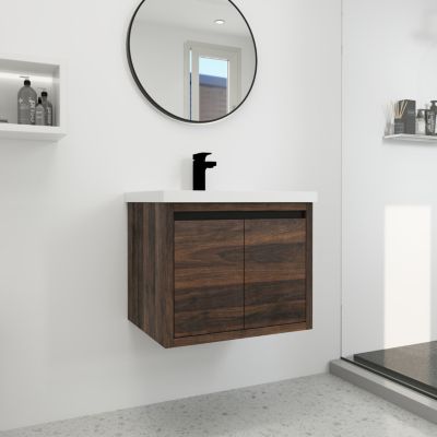  24 Inch Bathroom Cabinet with Sink, Soft Close Doors